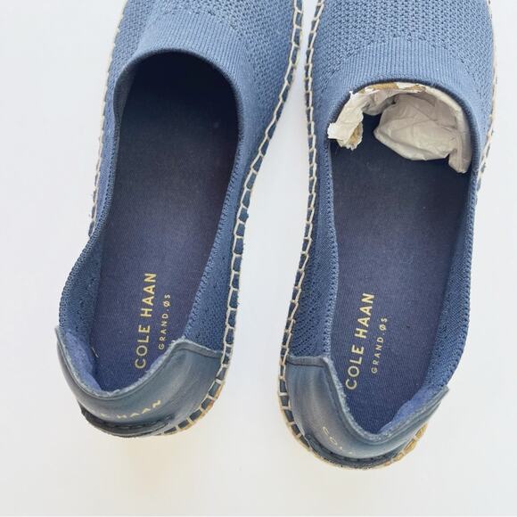 Cole Haan Cloudfeel Stitchlite Espadrille Slip-On Loafers Marine Blue - Picture 3 of 7